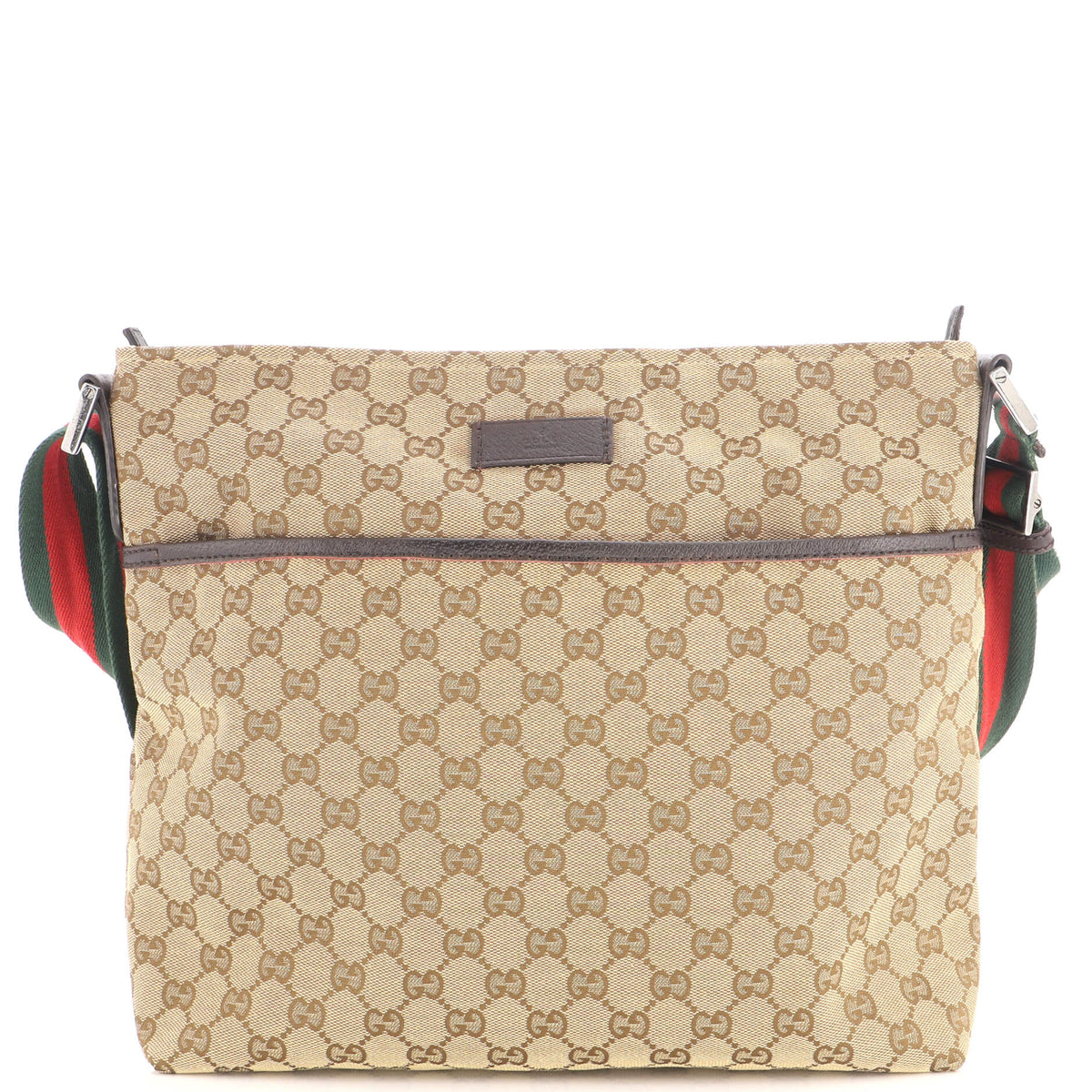 Front Pocket Web Messenger GG Canvas Medium