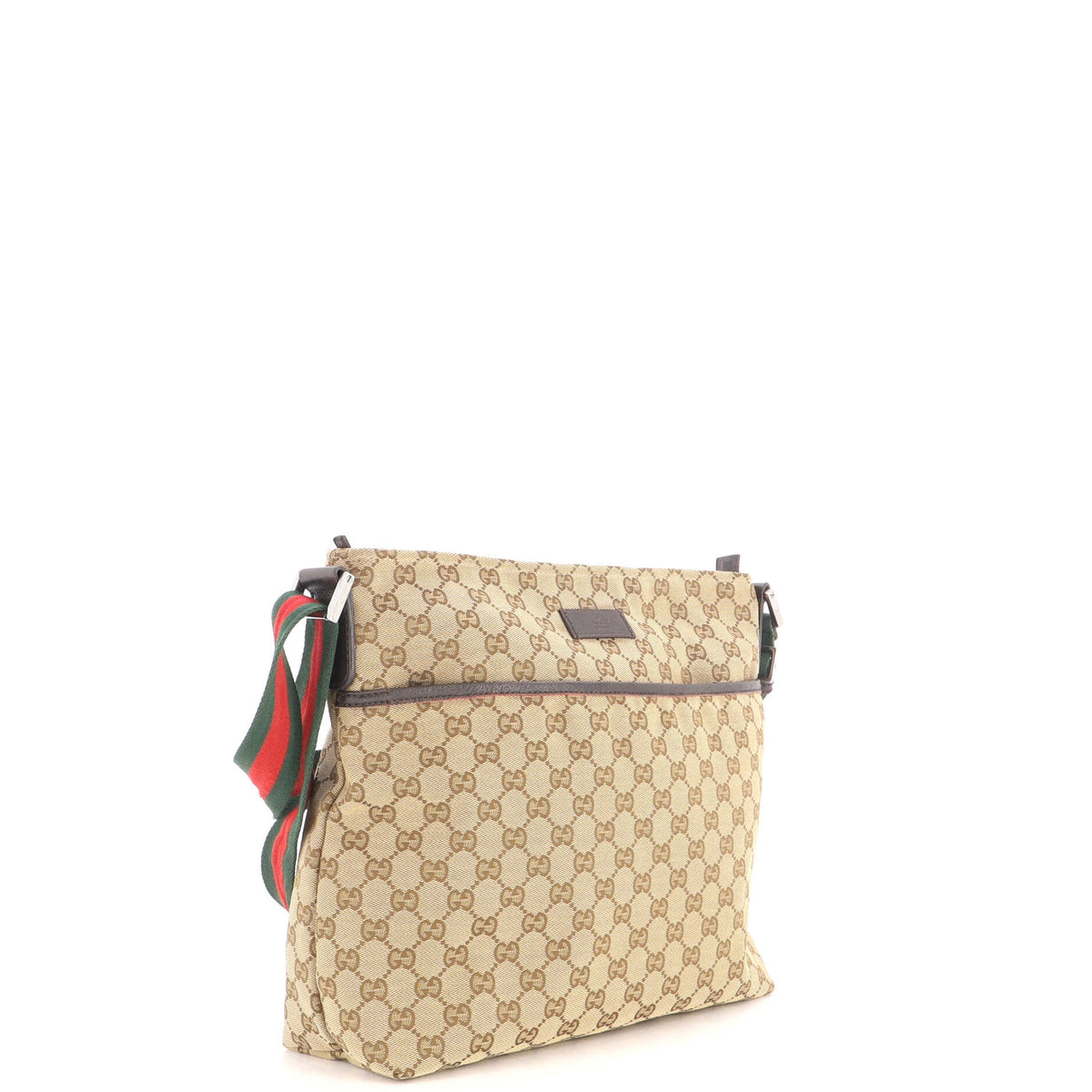 Front Pocket Web Messenger GG Canvas Medium
