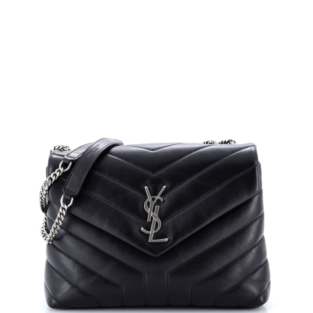 Loulou Shoulder Bag Matelasse Chevron Leather Small