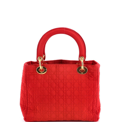 Vintage Lady Dior Bag Cannage Quilt Nylon Medium