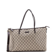 Convertible Zip Tote GG Coated Canvas with Leather Large