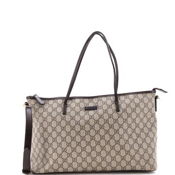 Convertible Zip Tote GG Coated Canvas with Leather Large