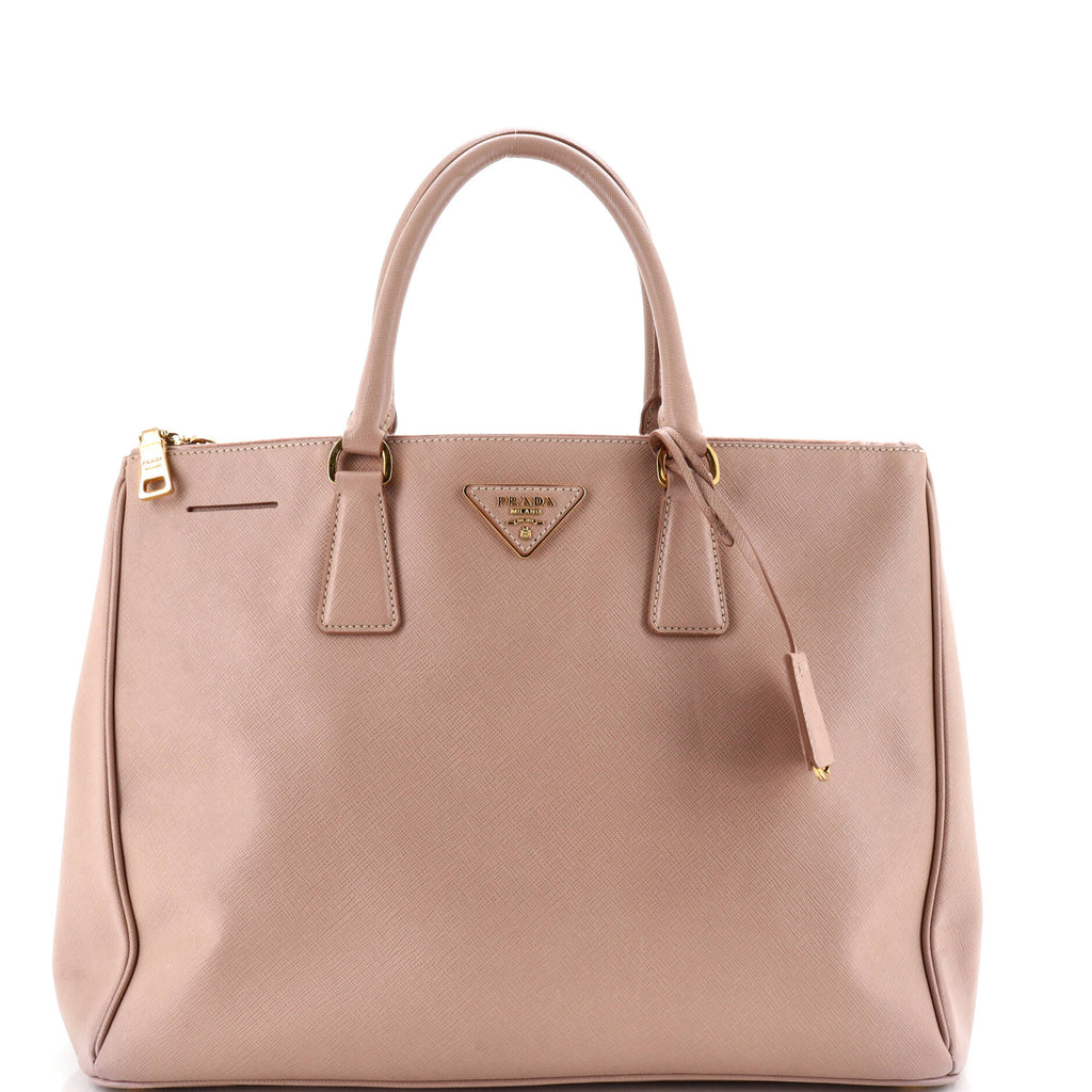 Double Zip Lux Tote Saffiano Leather Large