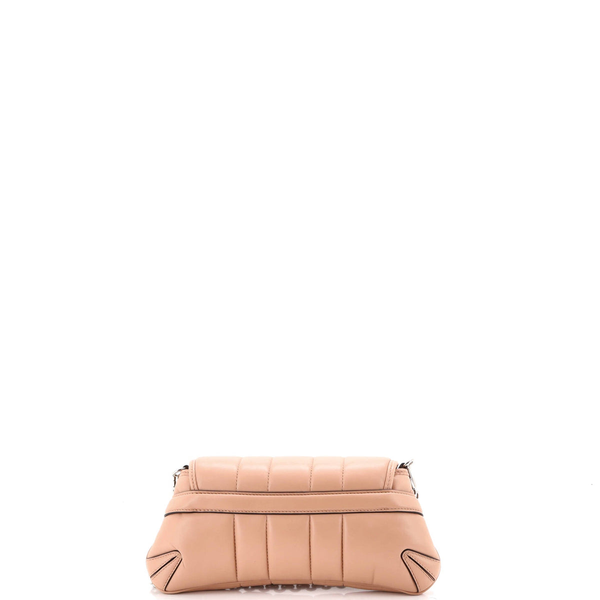 Horsebit Chain Shoulder Bag Vertical Quilted Leather Small