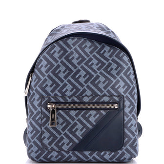 Chiodo Backpack Zucca Coated Canvas with Leather Small
