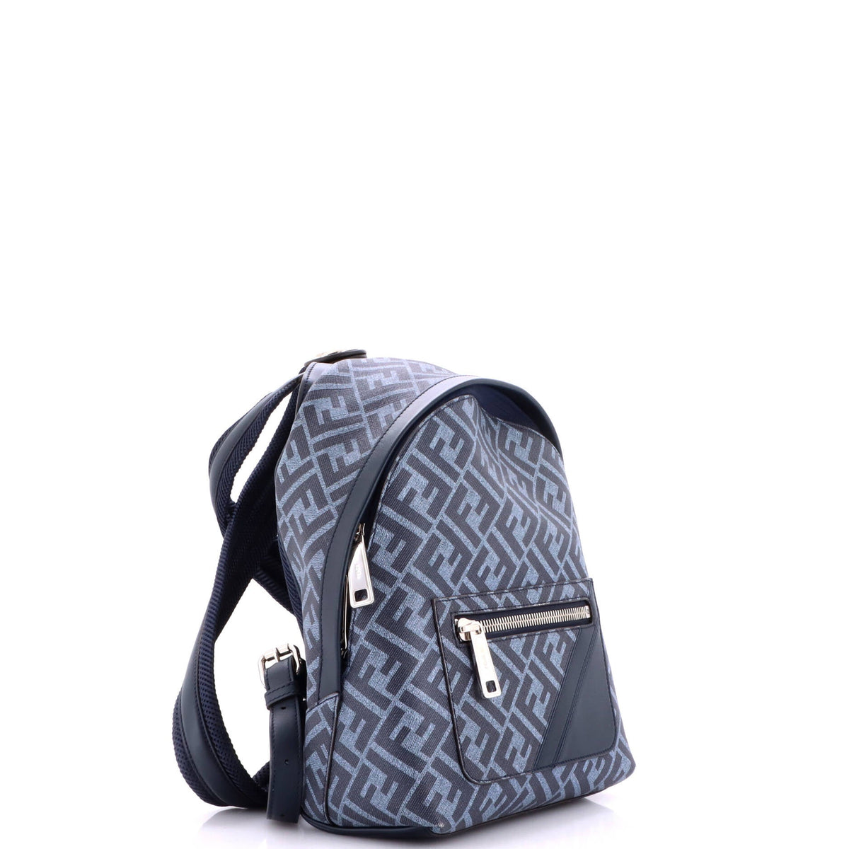Chiodo Backpack Zucca Coated Canvas with Leather Small