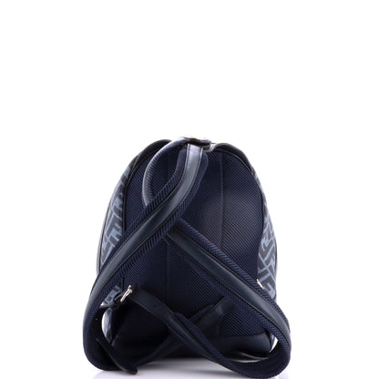 Chiodo Backpack Zucca Coated Canvas with Leather Small