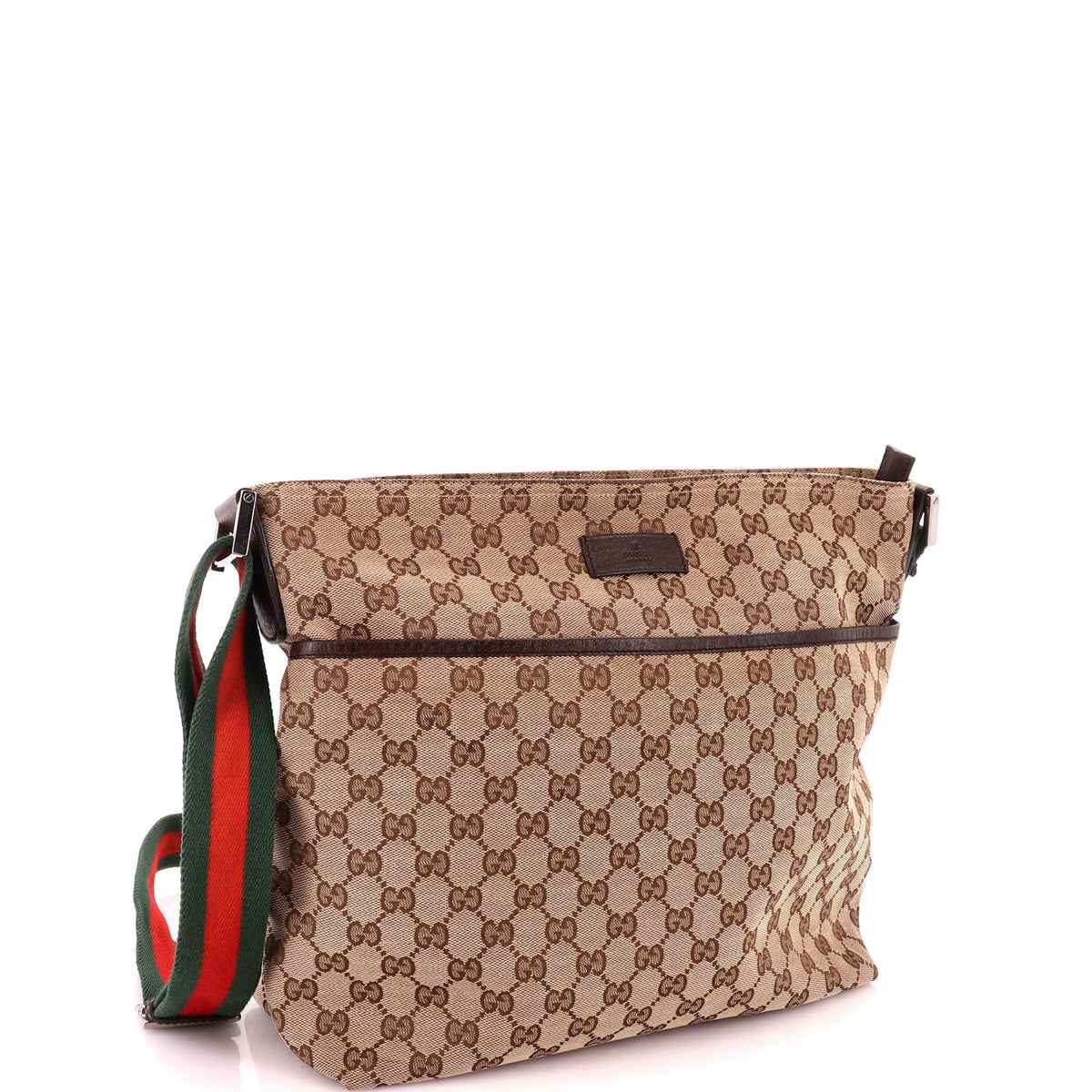 Front Pocket Web Messenger GG Canvas Medium