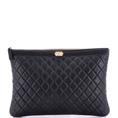 Boy O Case Clutch Quilted Caviar Large