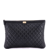 Boy O Case Clutch Quilted Caviar Large