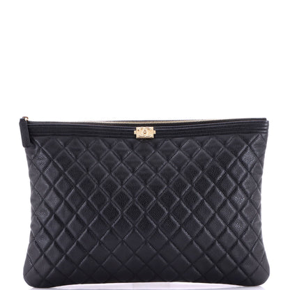 Boy O Case Clutch Quilted Caviar Large