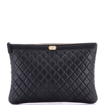 Boy O Case Clutch Quilted Caviar Large
