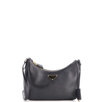 Re-Edition Hobo Saffiano Leather Mini