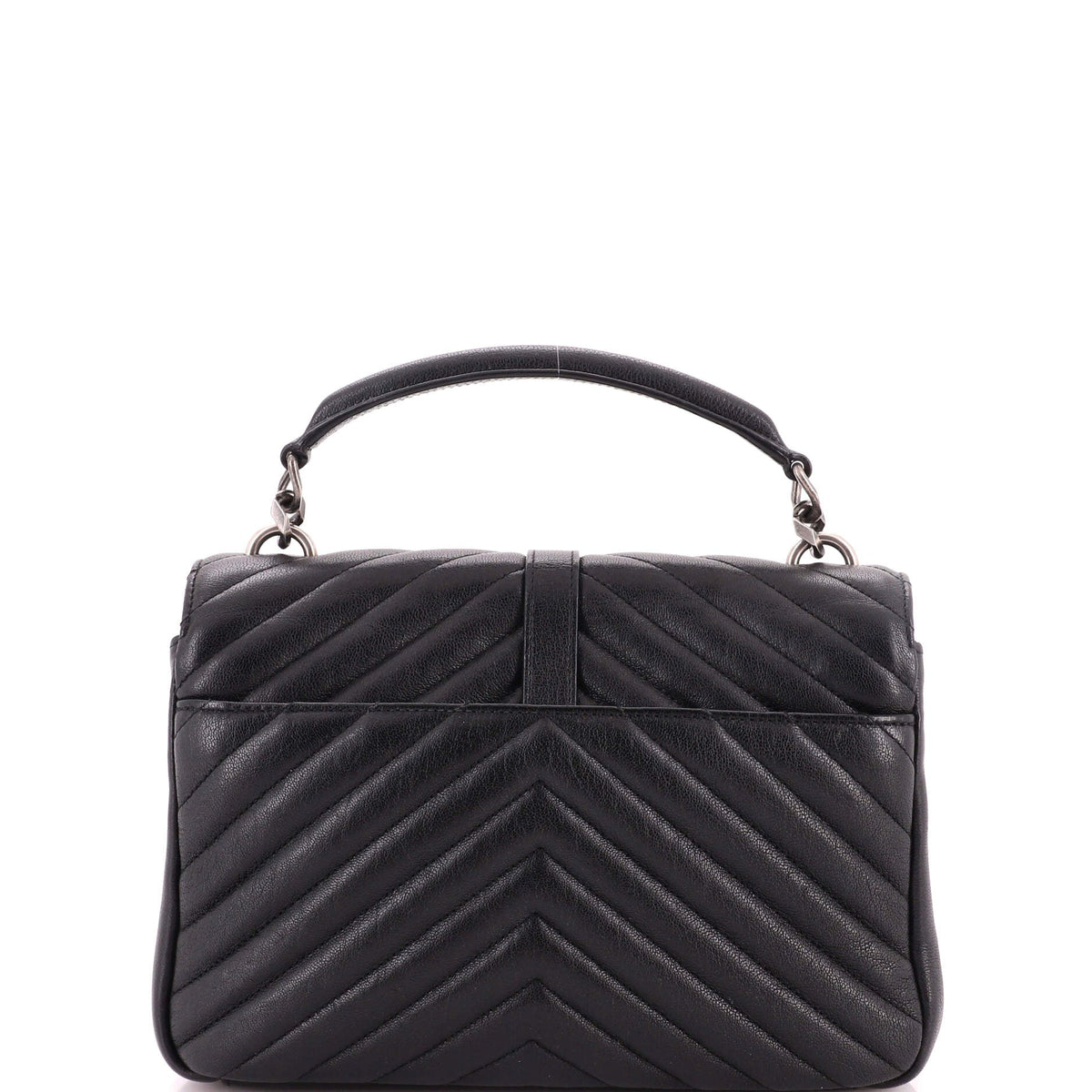 Classic Monogram College Bag Embellished Matelasse Chevron Leather Medium