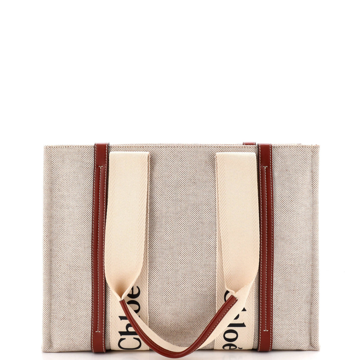 Woody Tote Canvas with Leather Medium