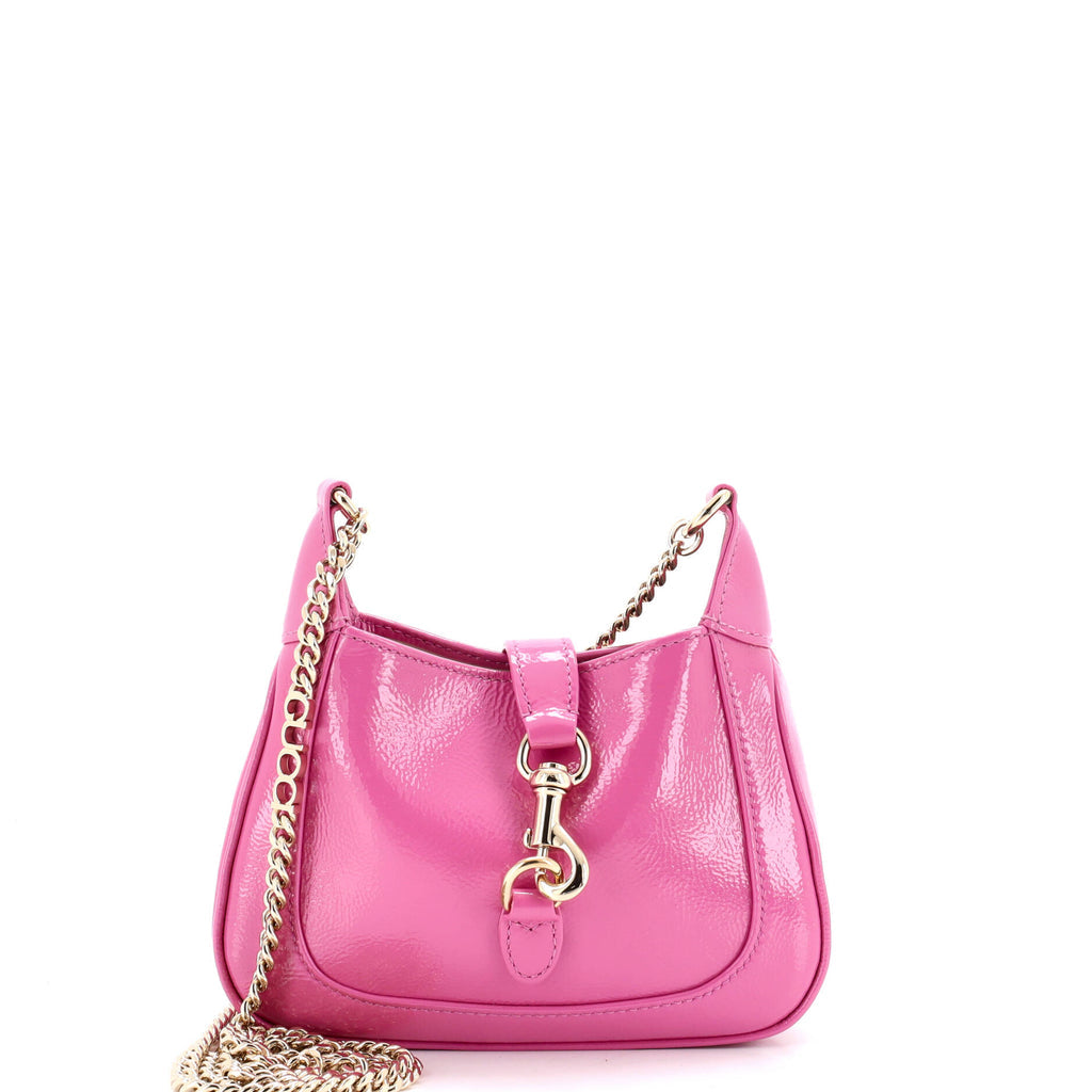 Jackie Notte Chain Hobo Patent Mini