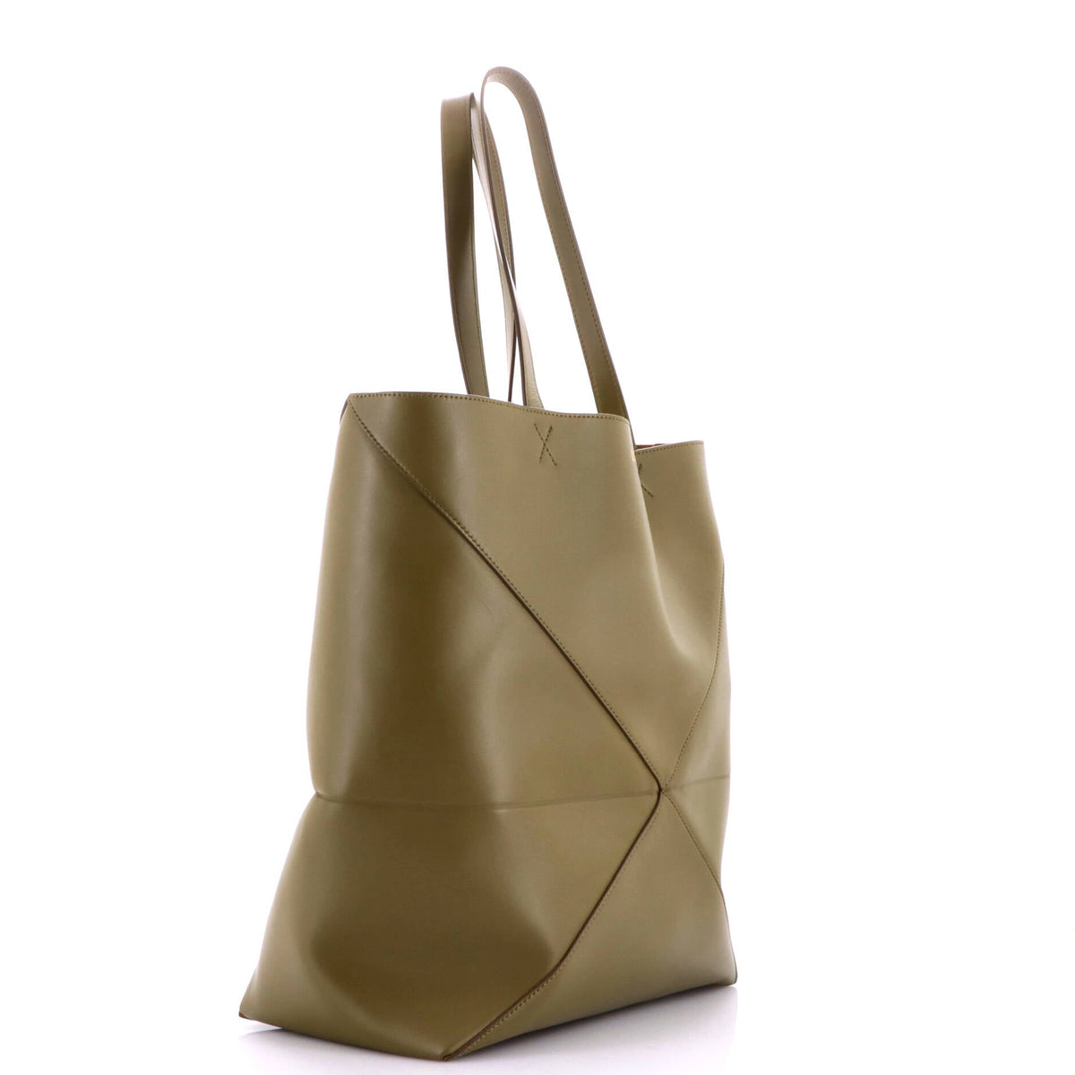 Puzzle Fold Tote Leather Large