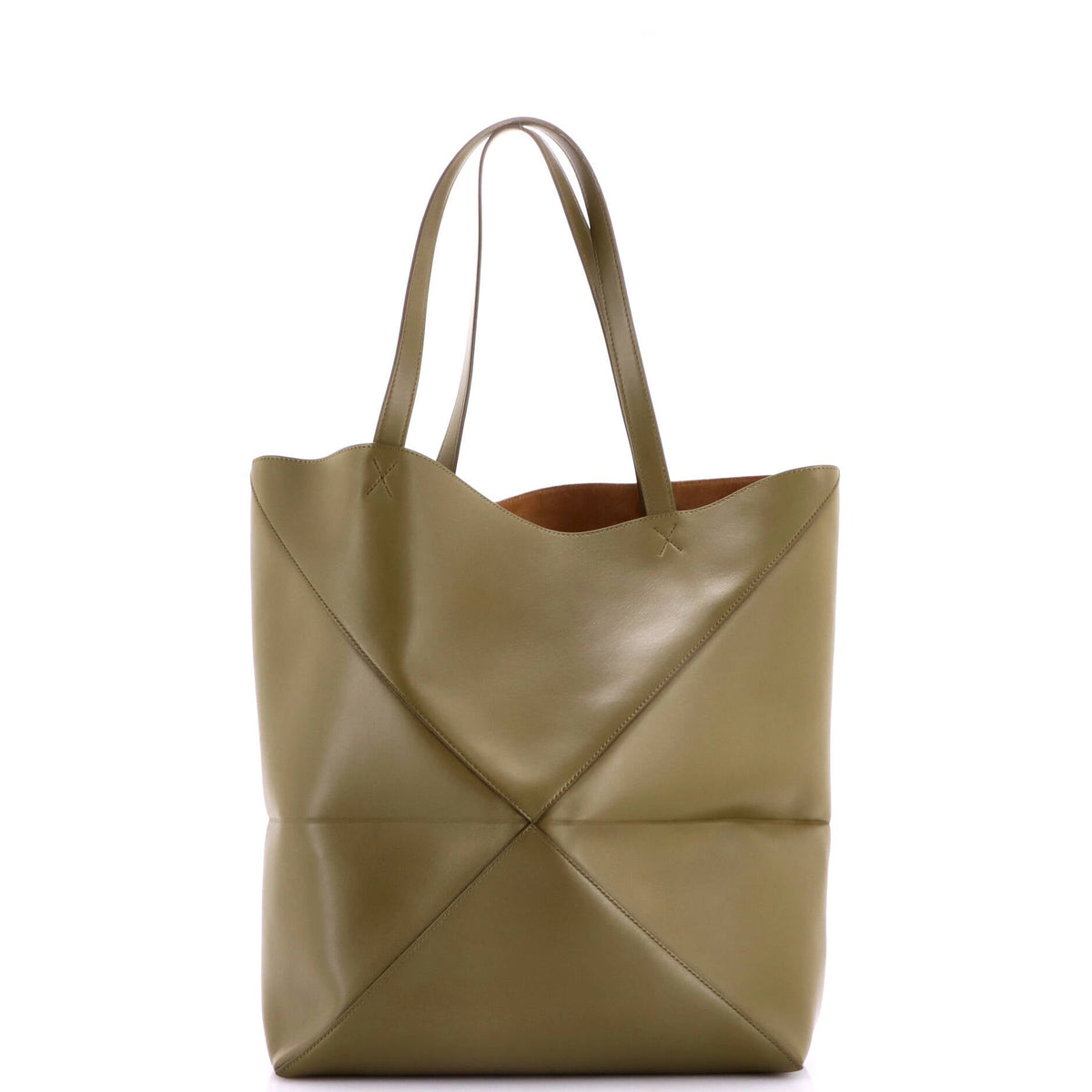 Puzzle Fold Tote Leather Large