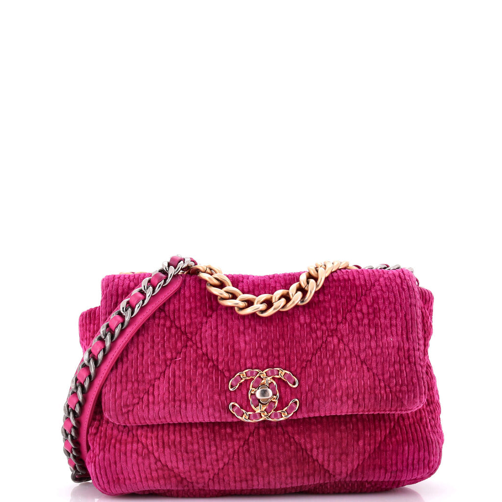 19 Flap Bag Quilted Corduroy Medium