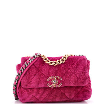 19 Flap Bag Quilted Corduroy Medium
