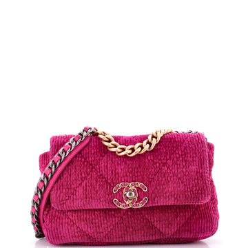 19 Flap Bag Quilted Corduroy Medium