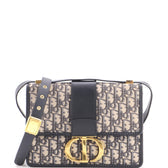30 Montaigne Flap Bag Oblique Canvas