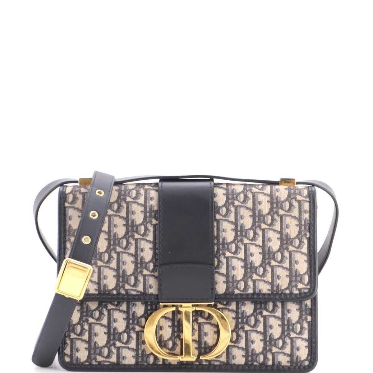 30 Montaigne Flap Bag Oblique Canvas