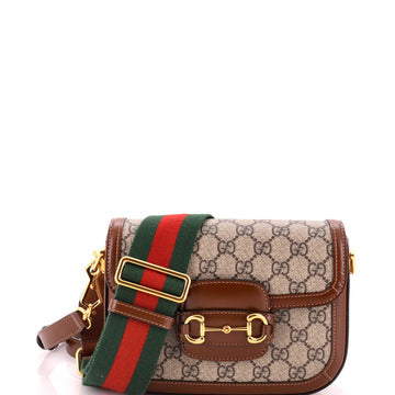 Horsebit 1955 Shoulder Bag GG Coated Canvas with Leather Mini