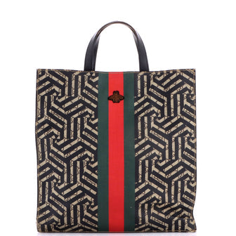 Convertible Soft Open Tote Caleido GG Coated Canvas