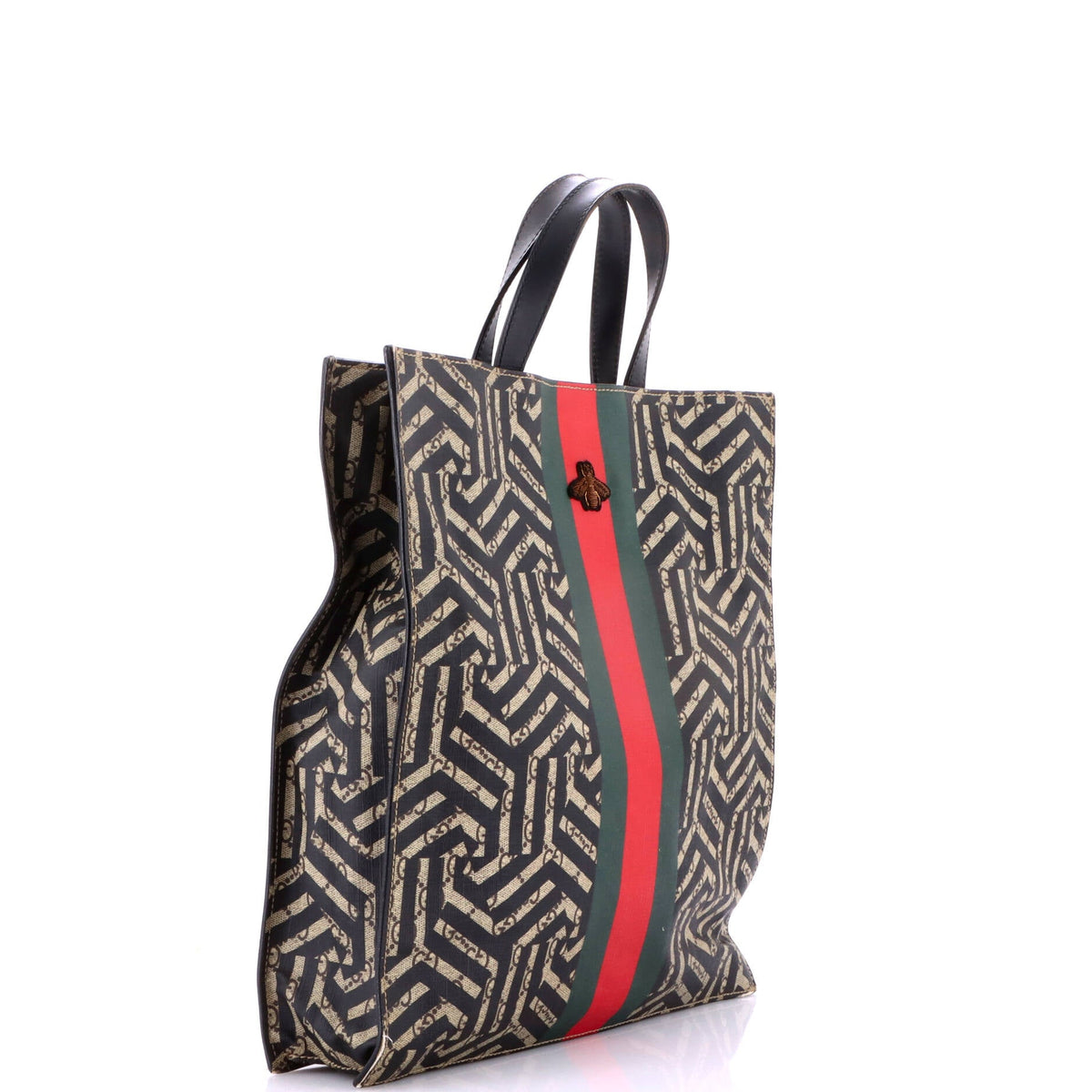 Convertible Soft Open Tote Caleido GG Coated Canvas
