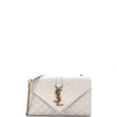 Classic Monogram Envelope Satchel Mixed Matelasse Leather Small