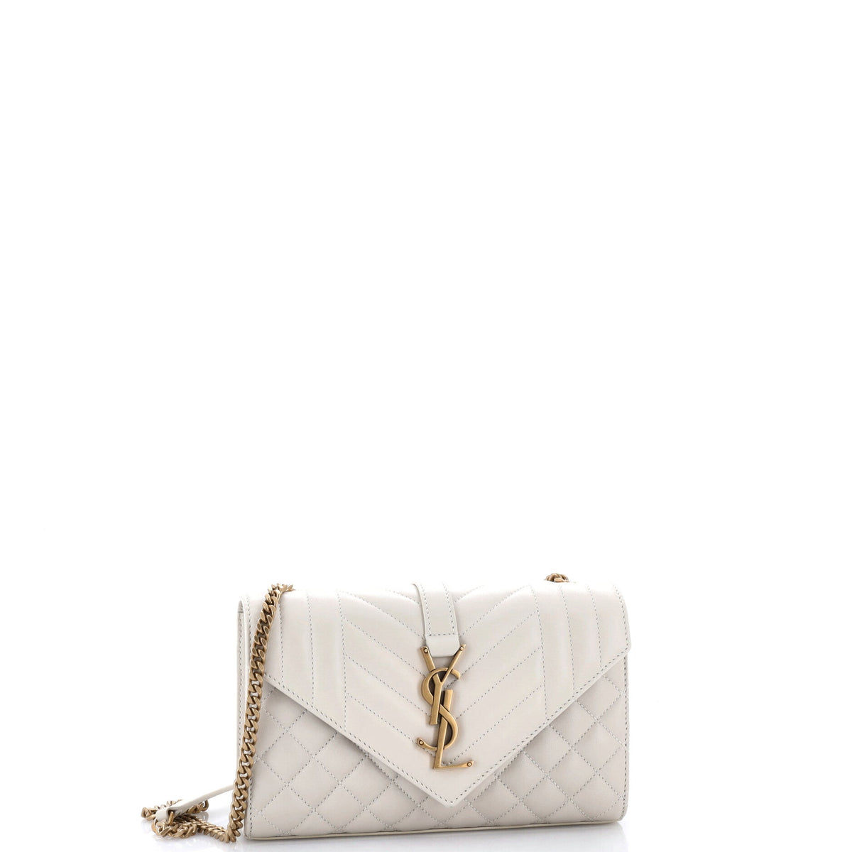 Classic Monogram Envelope Satchel Mixed Matelasse Leather Small