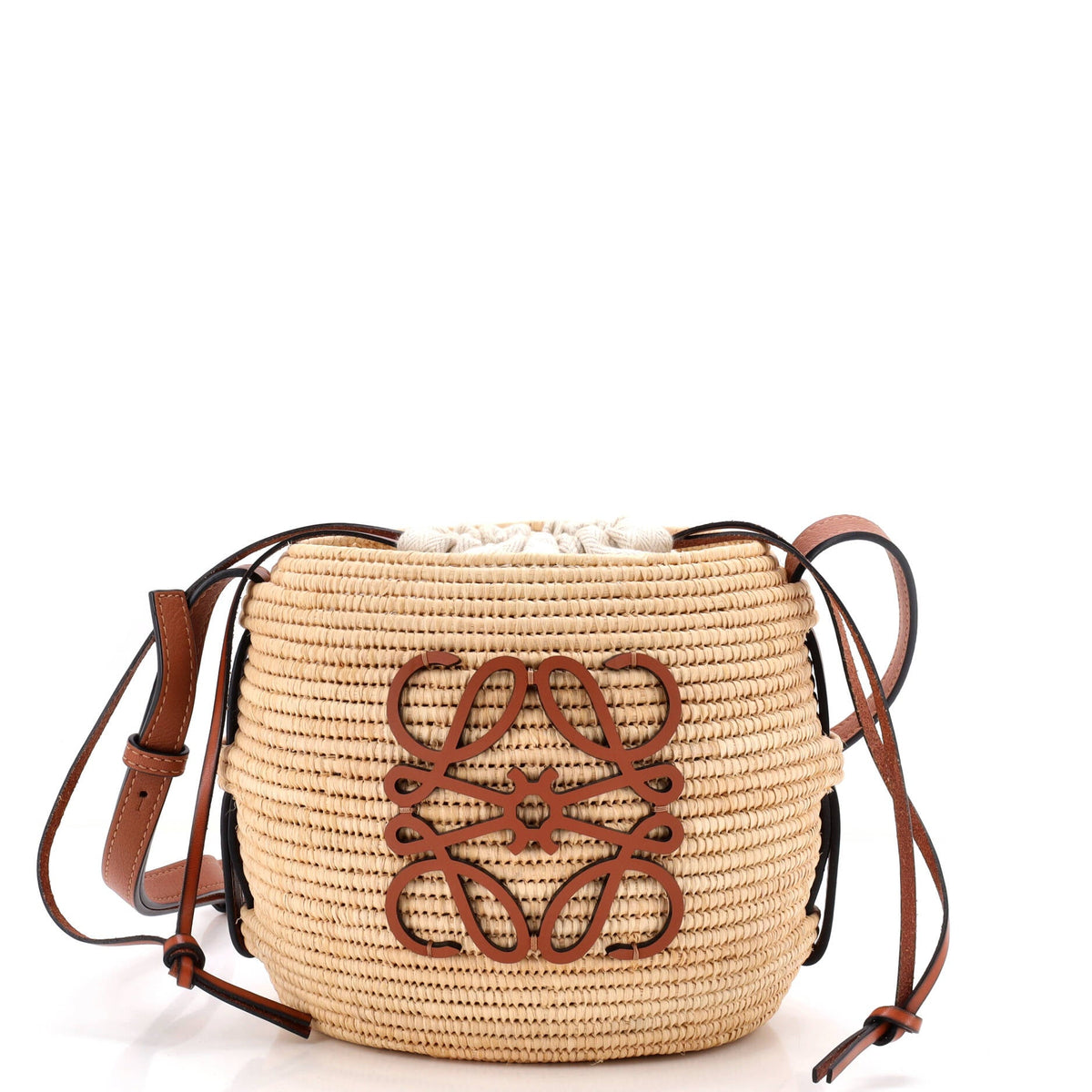 x Paula Ibiza Beehive Basket Bag Woven Raffia Small