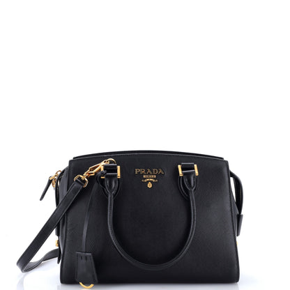 Convertible Open Tote Saffiano Leather Small