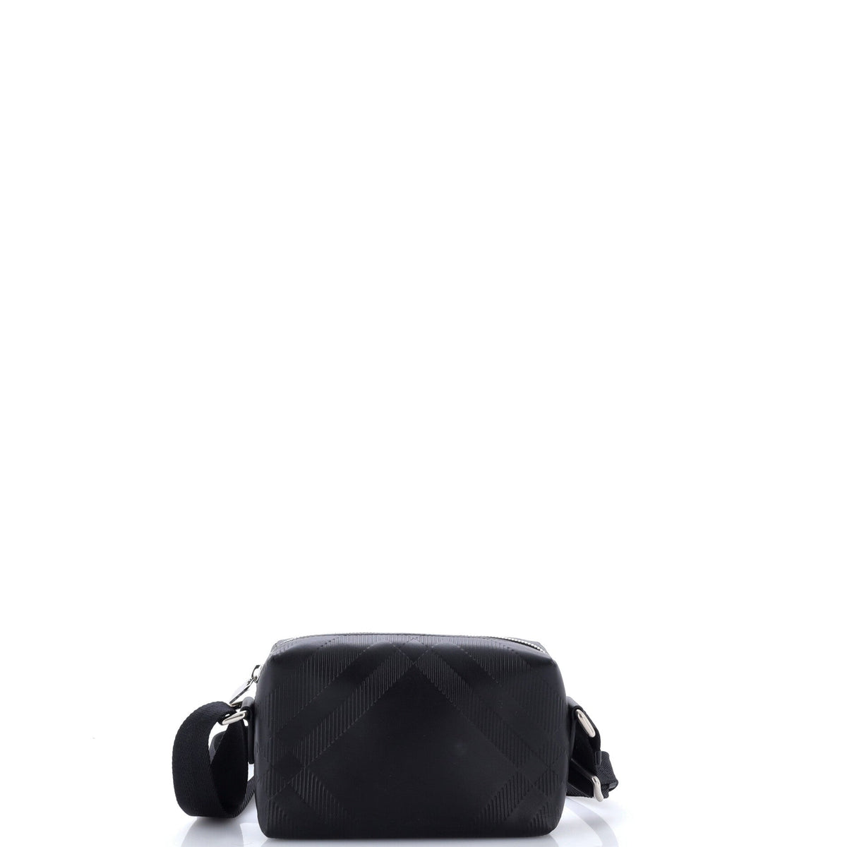 Zip Crossbody Bag Check Embossed Leather Mini