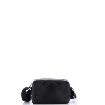 Zip Crossbody Bag Check Embossed Leather Mini