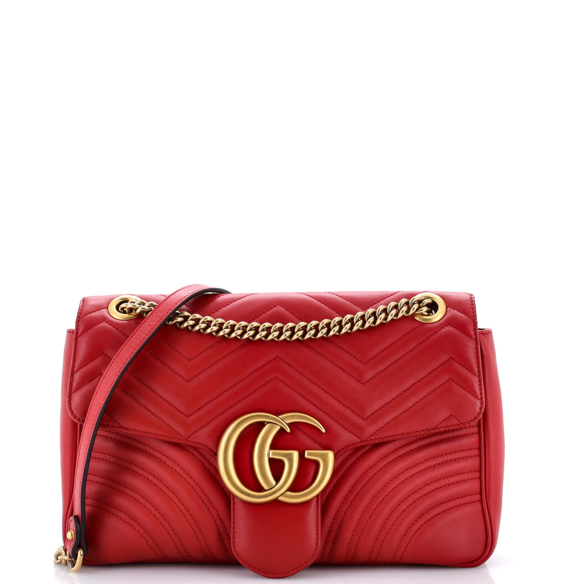 GG Marmont Flap Bag Matelasse Leather Medium