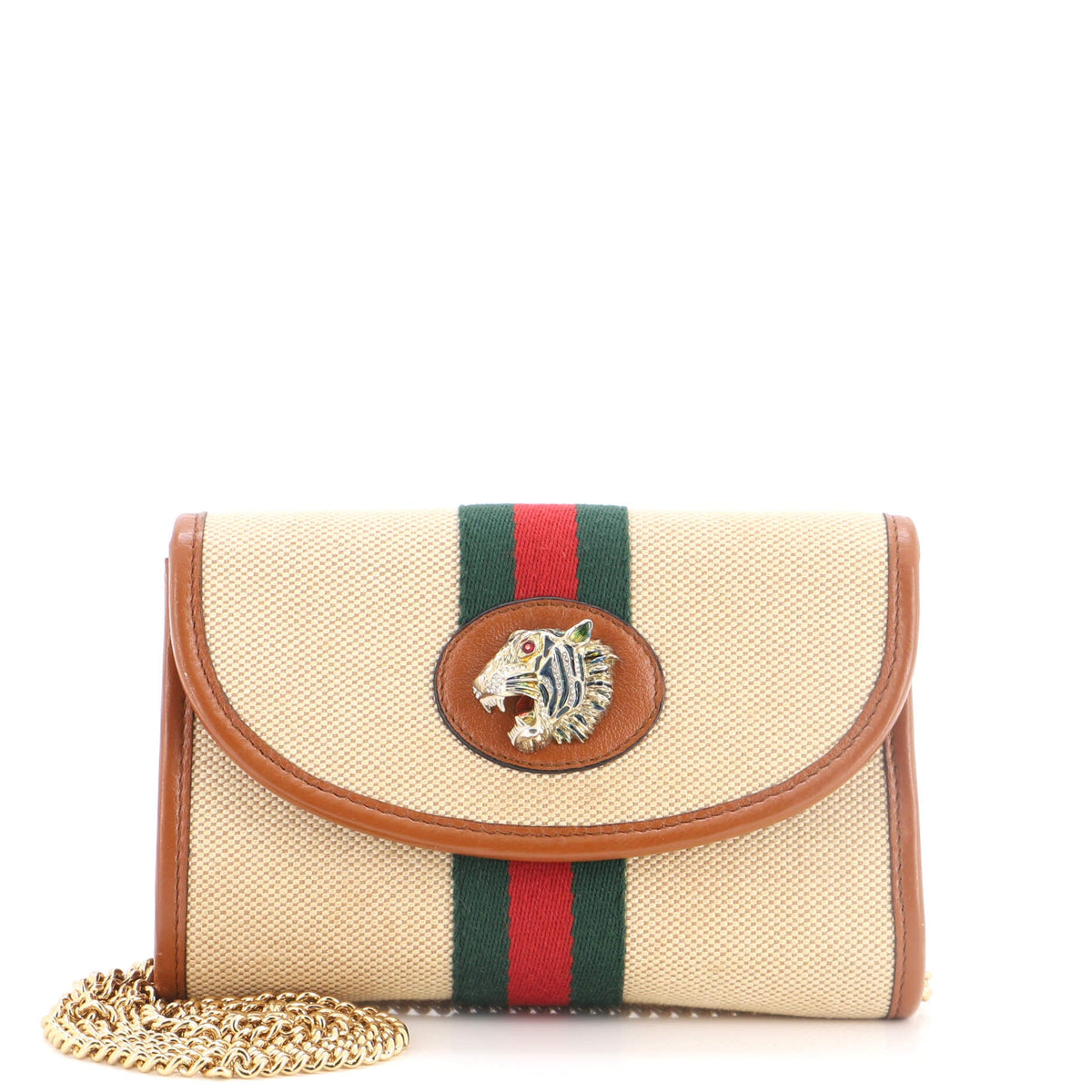 Rajah Web Chain Shoulder Bag Vintage Web Canvas Mini