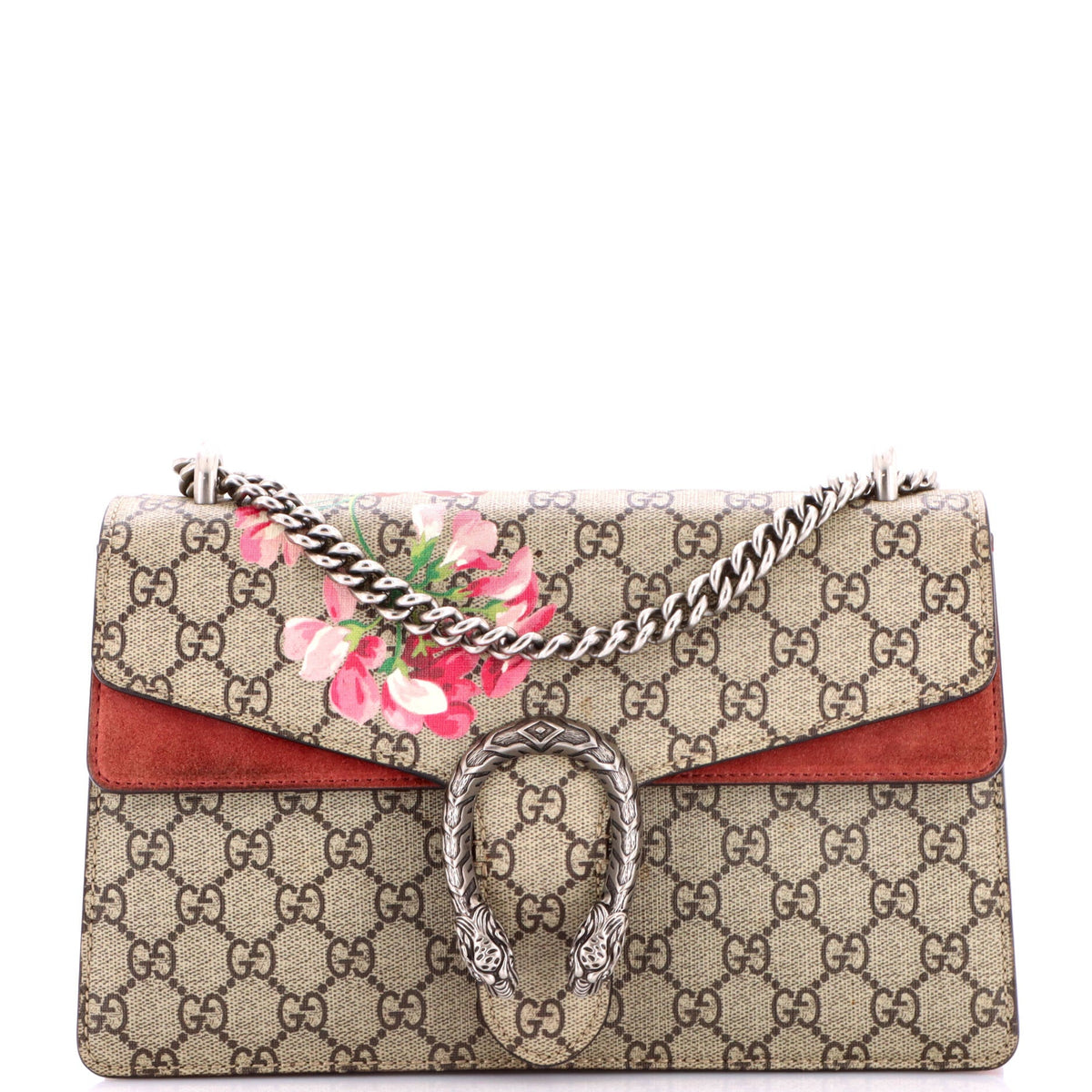 Dionysus Bag Blooms Print GG Coated Canvas Small