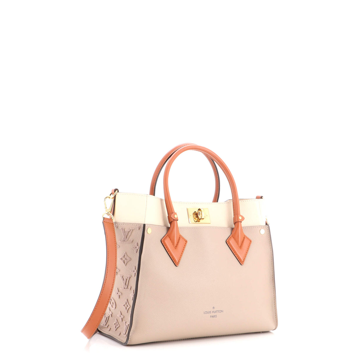 On My Side Tote Monogram Tuffetage Leather MM