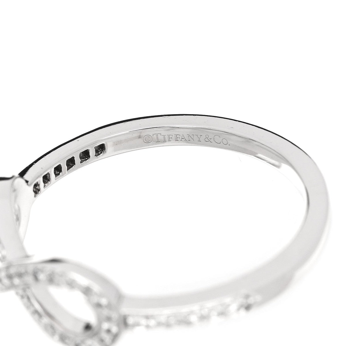 Tiffany Platinum Diamond Infinity Ring 54 6.75