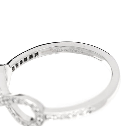 Tiffany Platinum Diamond Infinity Ring 54 6.75