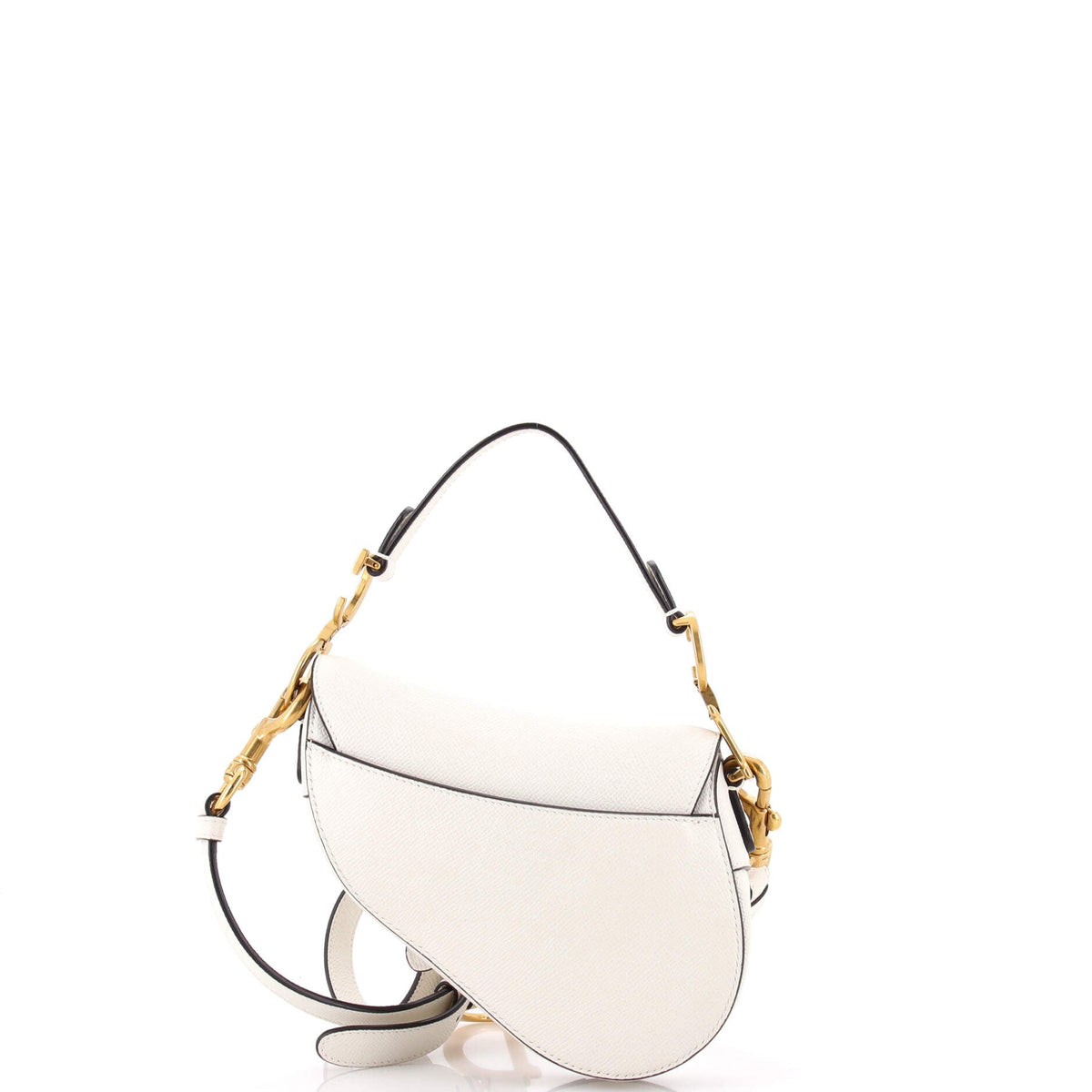Saddle Handbag with Strap Leather Mini