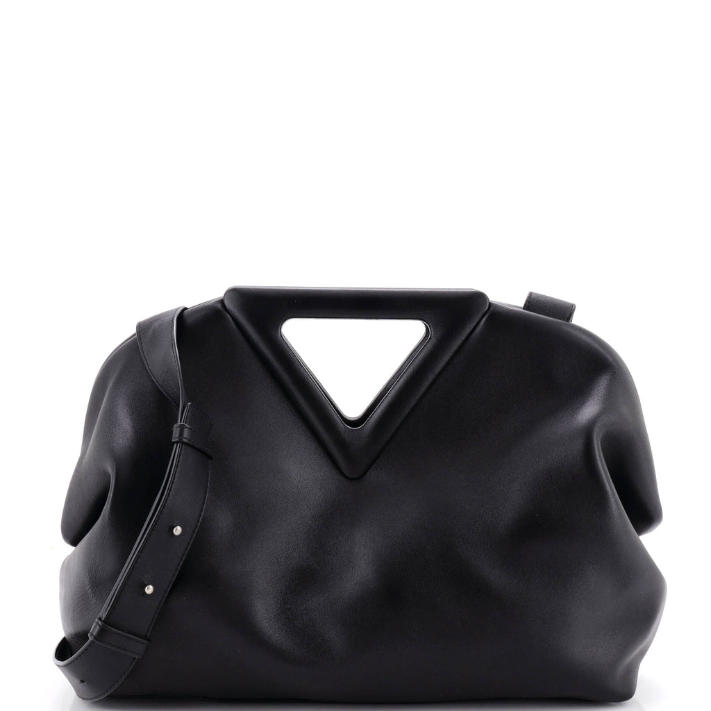 Point Shoulder Bag Leather Medium