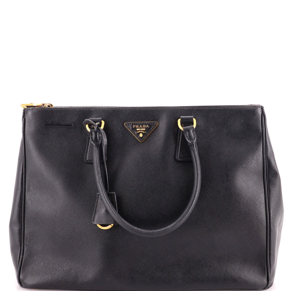 Double Zip Lux Tote Saffiano Leather Large