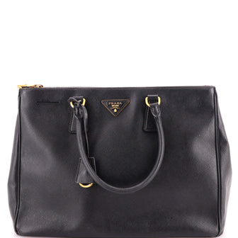 Double Zip Lux Tote Saffiano Leather Large