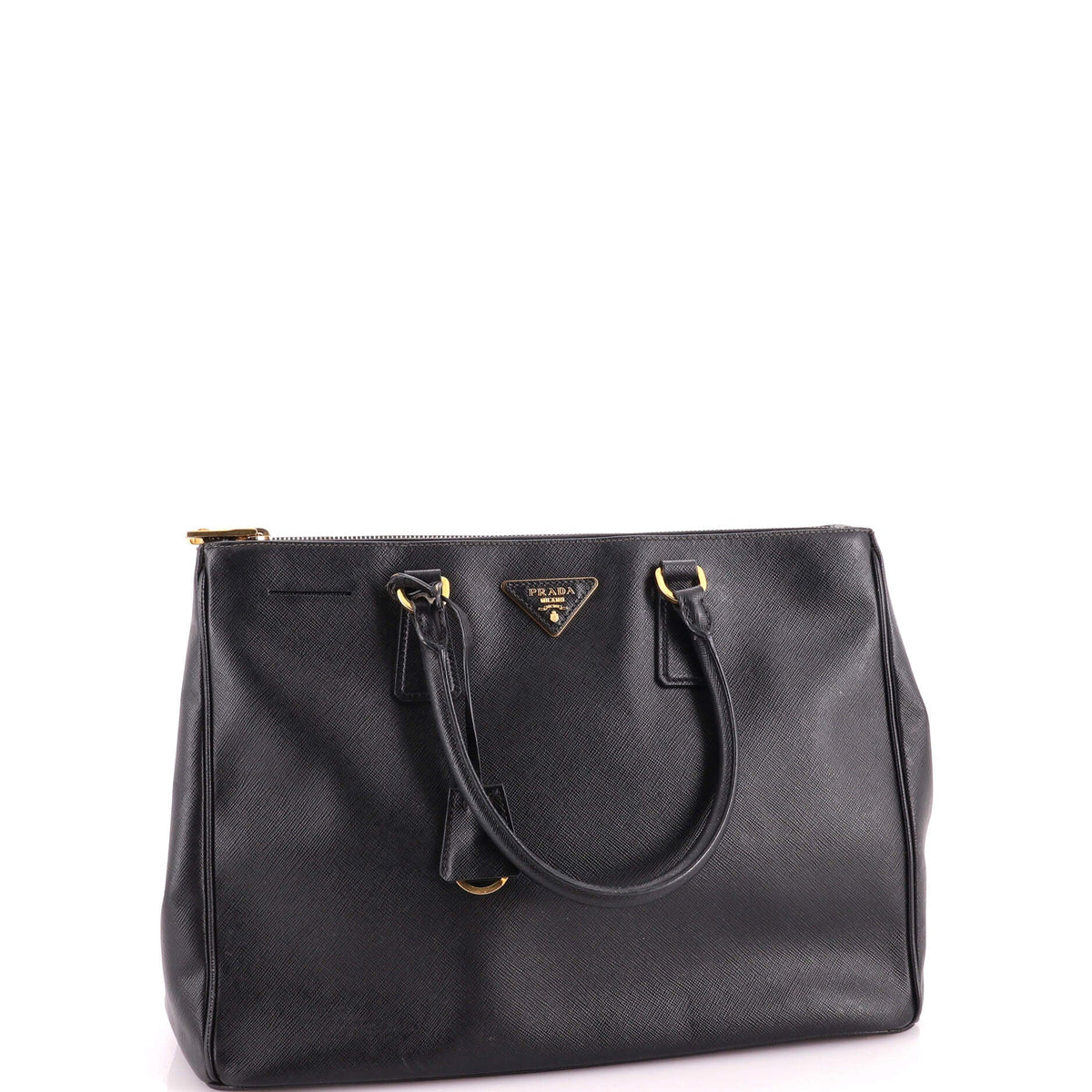 Double Zip Lux Tote Saffiano Leather Large