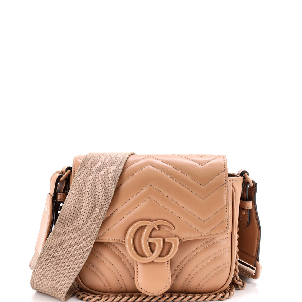 GG Marmont Convertible Flap Shoulder Bag Matelasse Leather Mini