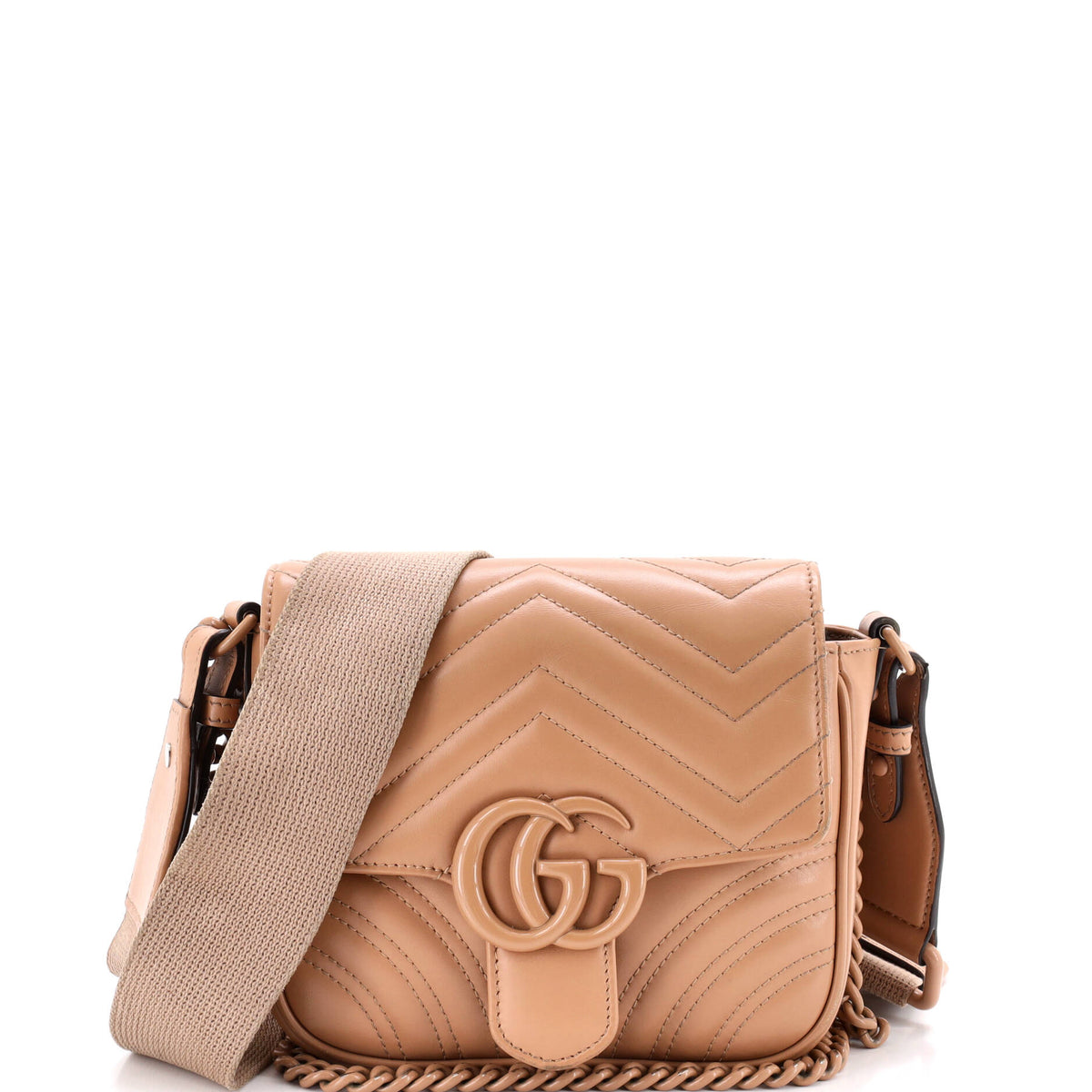 GG Marmont Convertible Flap Shoulder Bag Matelasse Leather Mini
