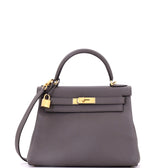 Kelly Handbag Etain Togo with Gold Hardware 28